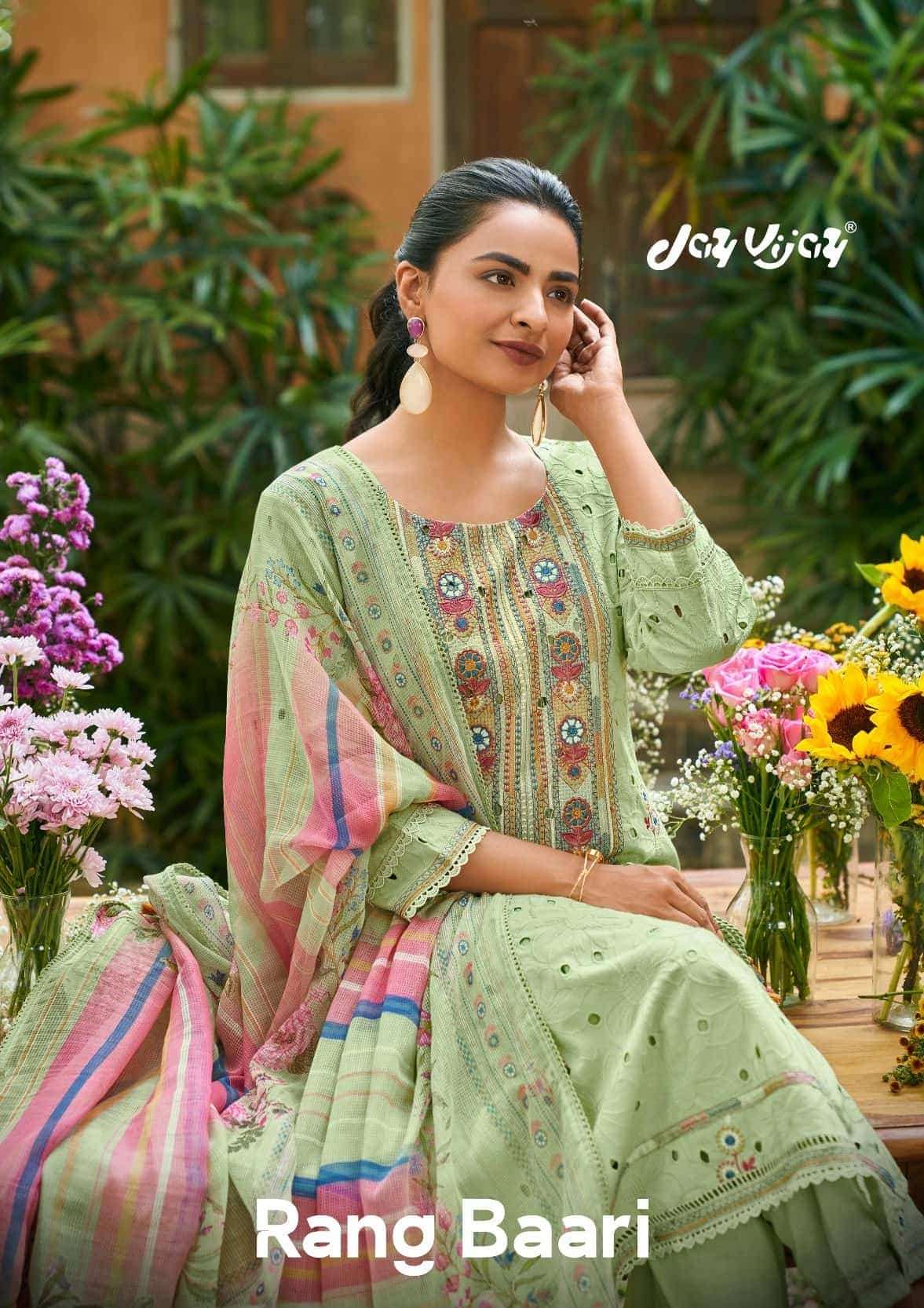 Jay Vijay Rang Baari Cotton Embroidered Dress Material Collection Wholesale