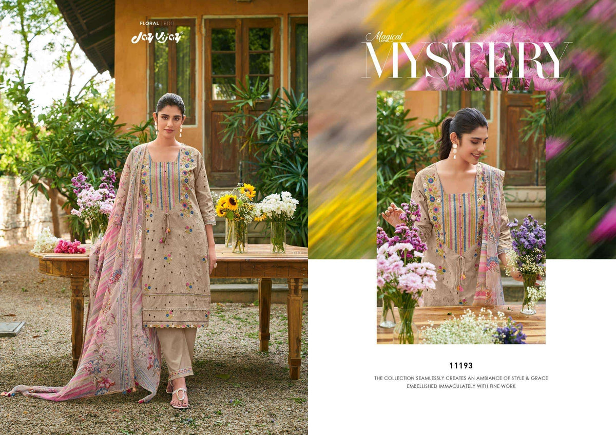 Jay Vijay Rang Baari Cotton Embroidered Dress Material Collection Wholesale