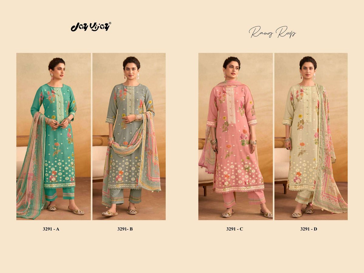 Jay Vijay Rang Roop 3291 Dress Material Wholesale Catalogue - Amrah Wholesale