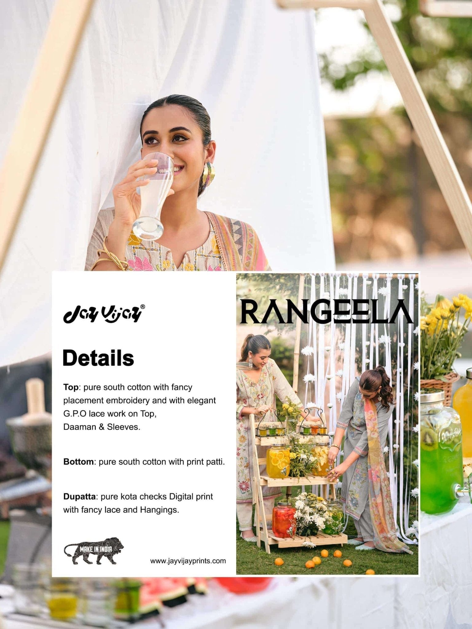 Jay Vijay Rangeela South Cotton Embroidered Dress Material - Amrah Wholesale
