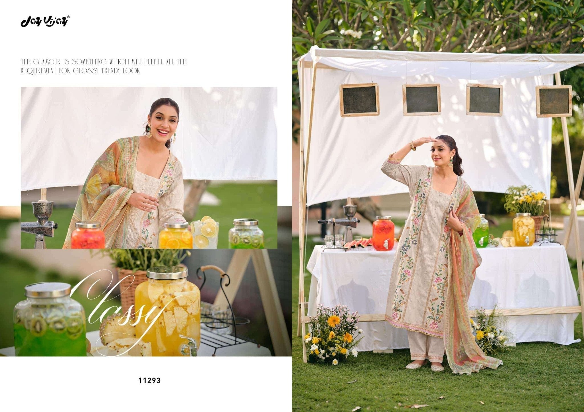 Jay Vijay Rangeela South Cotton Embroidered Dress Material - Amrah Wholesale