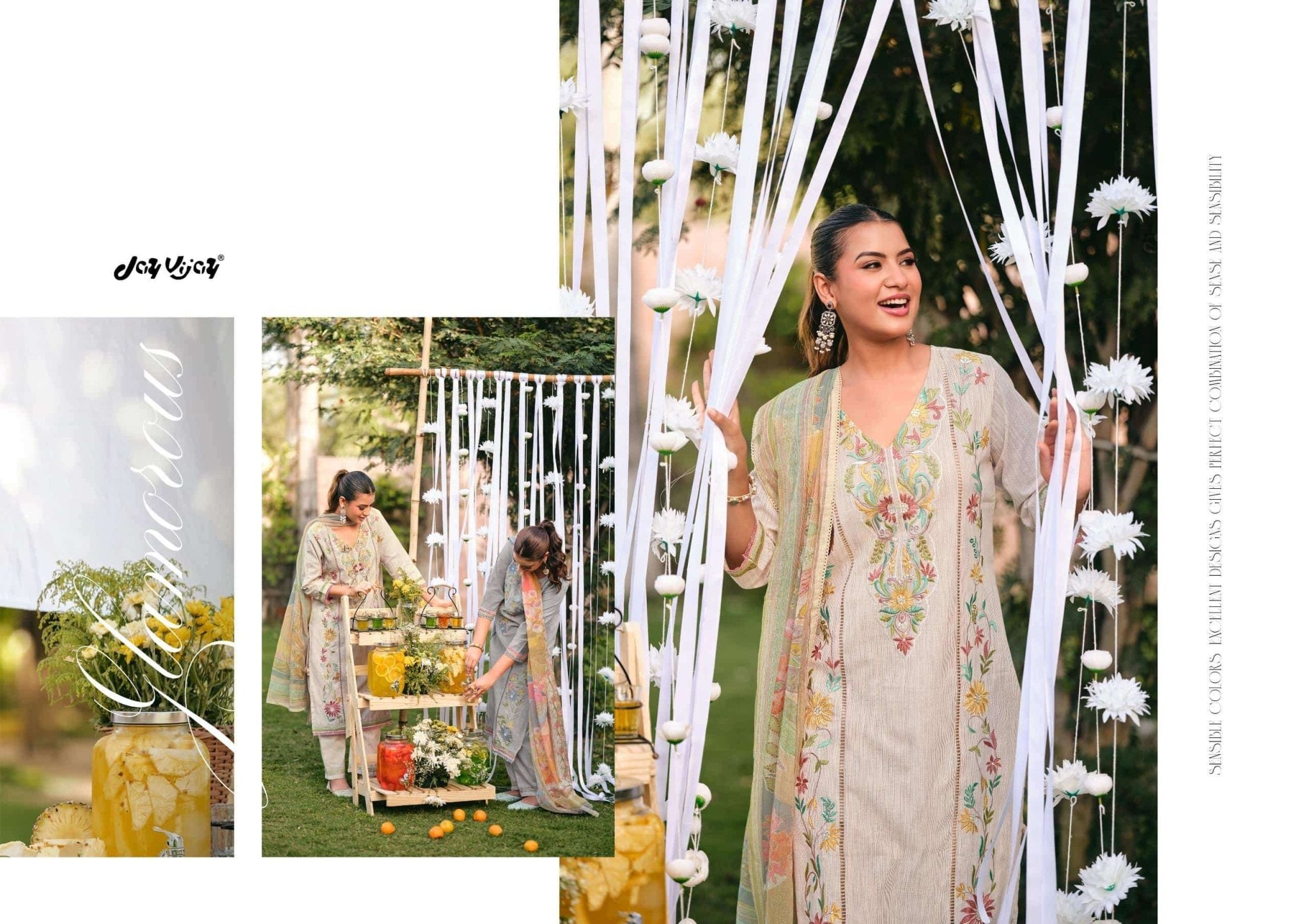 Jay Vijay Rangeela South Cotton Embroidered Dress Material - Amrah Wholesale