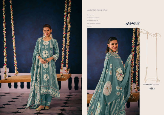 Jay Vijay Rasira Pashmina Digital Printed Dress Material