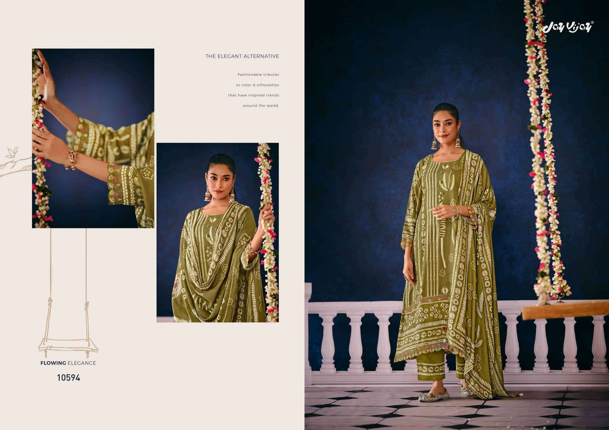 Jay Vijay Rasira Pashmina Digital Printed Dress Material