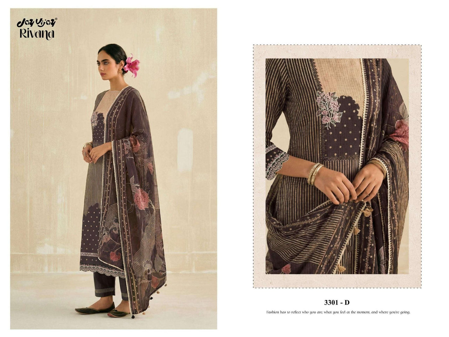 Jay Vijay Rivana 3301 Kota Checks Digital Print Dress Material - Amrah Wholesale
