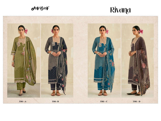 Jay Vijay Rivana 3301 Kota Checks Digital Print Dress Material - Amrah Wholesale