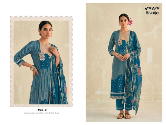 Jay Vijay Rivana 3301 Kota Checks Digital Print Dress Material - Amrah Wholesale