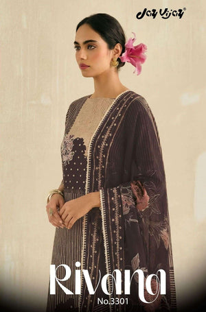 Jay Vijay Rivana 3301 Kota Checks Digital Print Dress Material