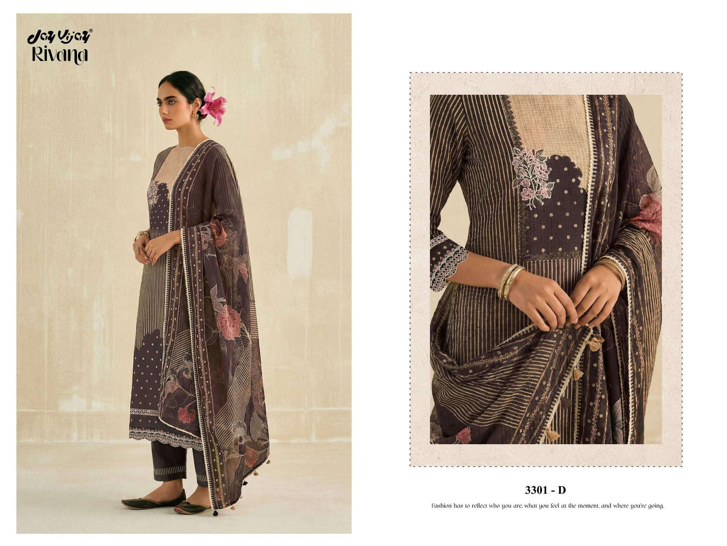 Jay Vijay Rivana 3301 Kota Checks Digital Print Dress Material