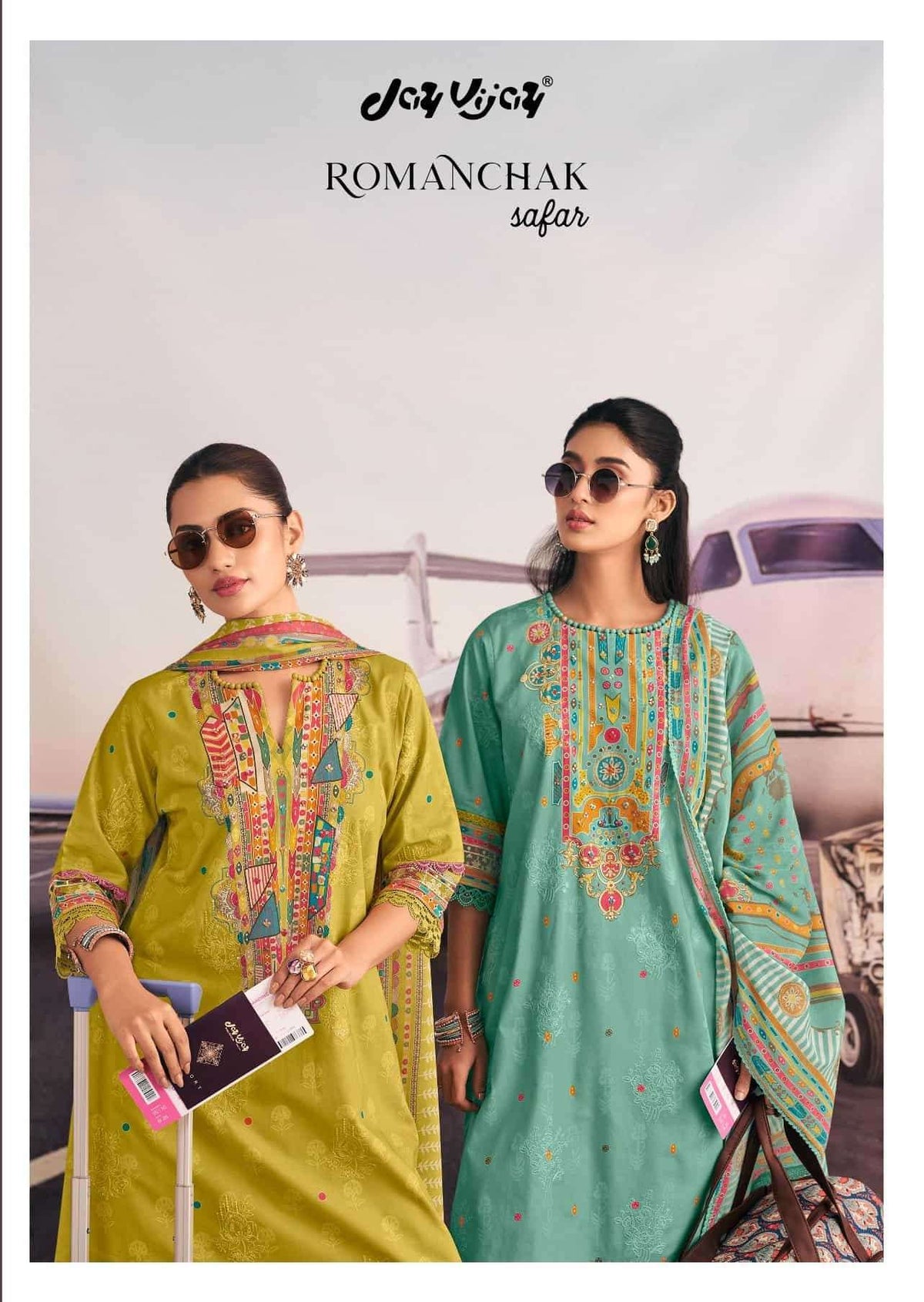 Jay Vijay Romanchak Safar Cotton Dress Material Wholesale Surat India - Amrah Wholesale