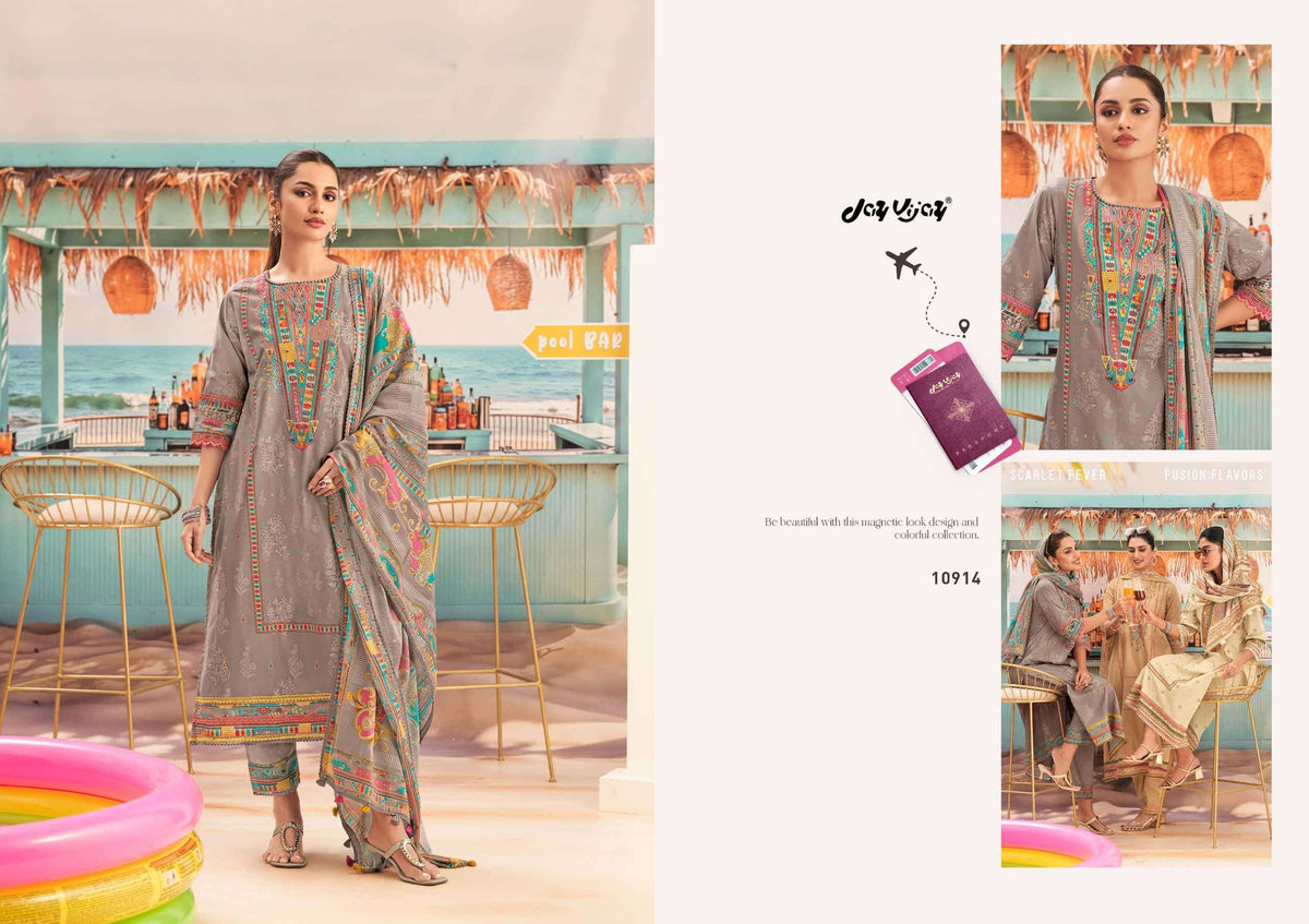 Jay Vijay Romanchak Safar Cotton Dress Material Wholesale Surat India - Amrah Wholesale