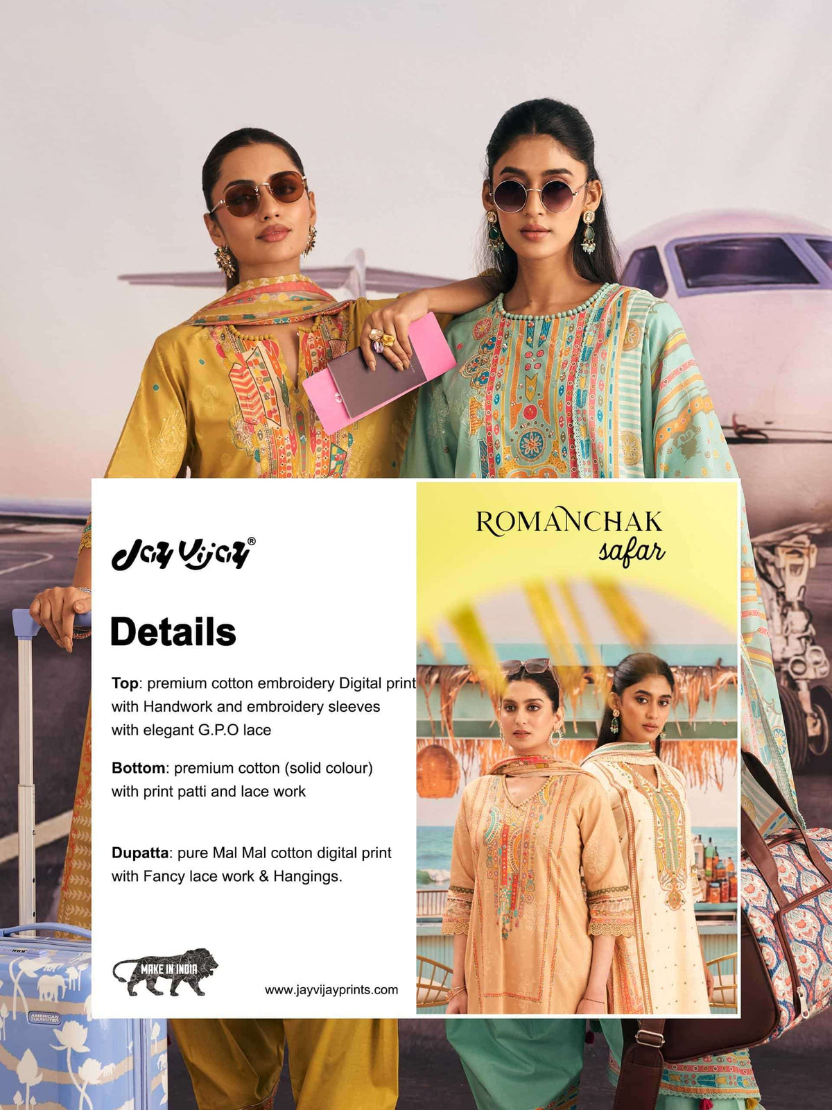 Jay Vijay Romanchak Safar Cotton Dress Material Wholesale Surat India - Amrah Wholesale