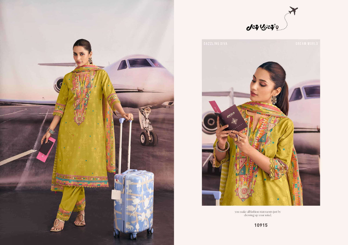 Jay Vijay Romanchak Safar Cotton Dress Material Wholesale Surat India - Amrah Wholesale