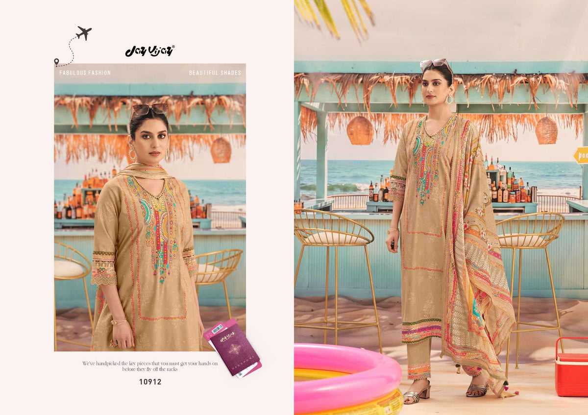 Jay Vijay Romanchak Safar Cotton Dress Material Wholesale Surat India - Amrah Wholesale