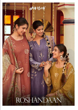 Jay Vijay Roshandaan Premium Mal Chanderi Tissue Dress Material