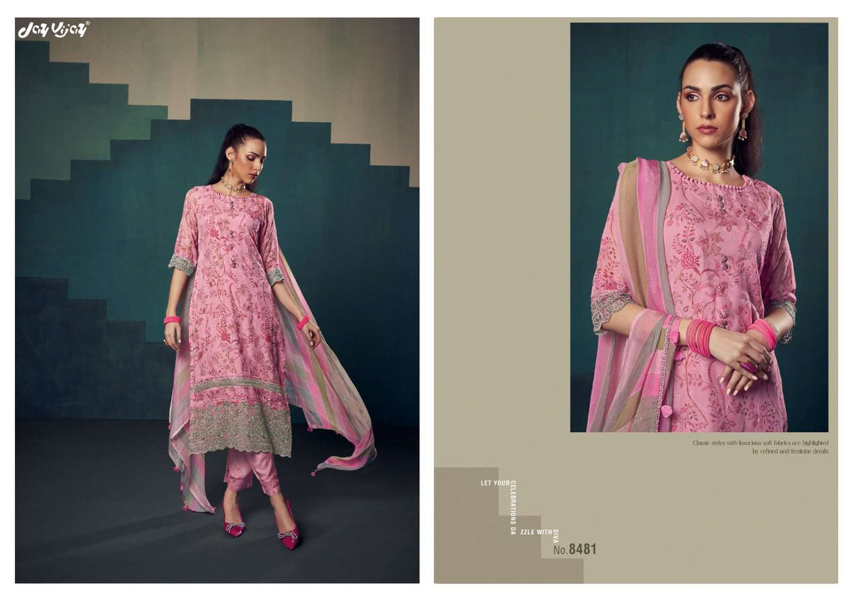 Jay Vijay Rumiha Dress Material Wholesale Catalogue - Amrah Wholesale
