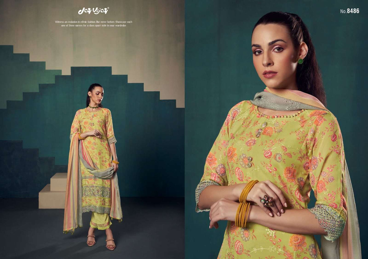 Jay Vijay Rumiha Dress Material Wholesale Catalogue - Amrah Wholesale