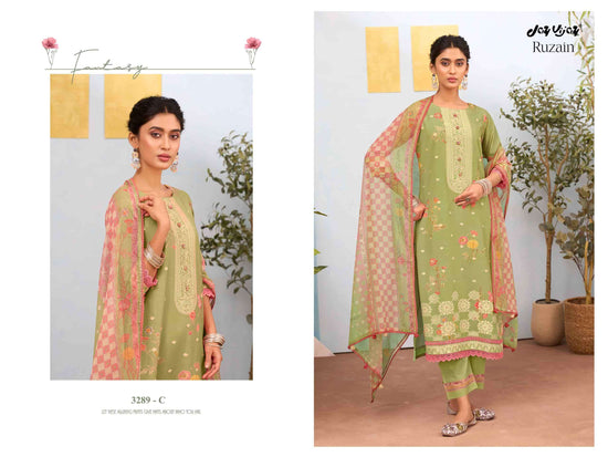 Jay Vijay Ruzain 3289 Dress Material Wholesale Catalogue - Amrah Wholesale