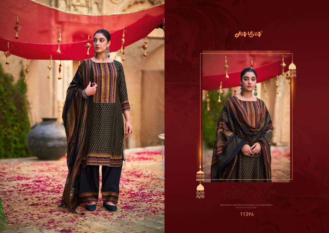 Jay Vijay Saheli Sang Premium Bemberg Chiniya Silk Dress Material
