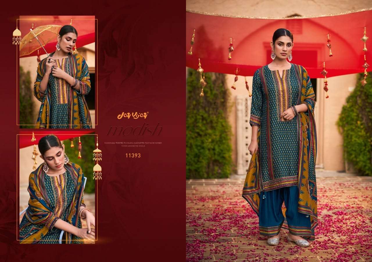 Jay Vijay Saheli Sang Premium Bemberg Chiniya Silk Dress Material