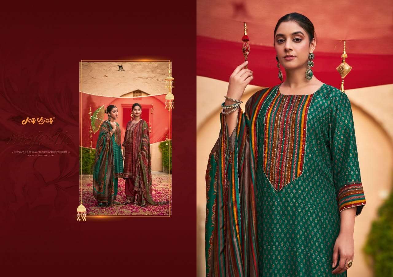 Jay Vijay Saheli Sang Premium Bemberg Chiniya Silk Dress Material