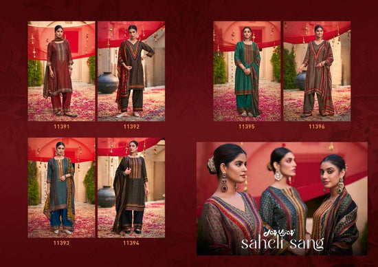 Jay Vijay Saheli Sang Premium Bemberg Chiniya Silk Dress Material