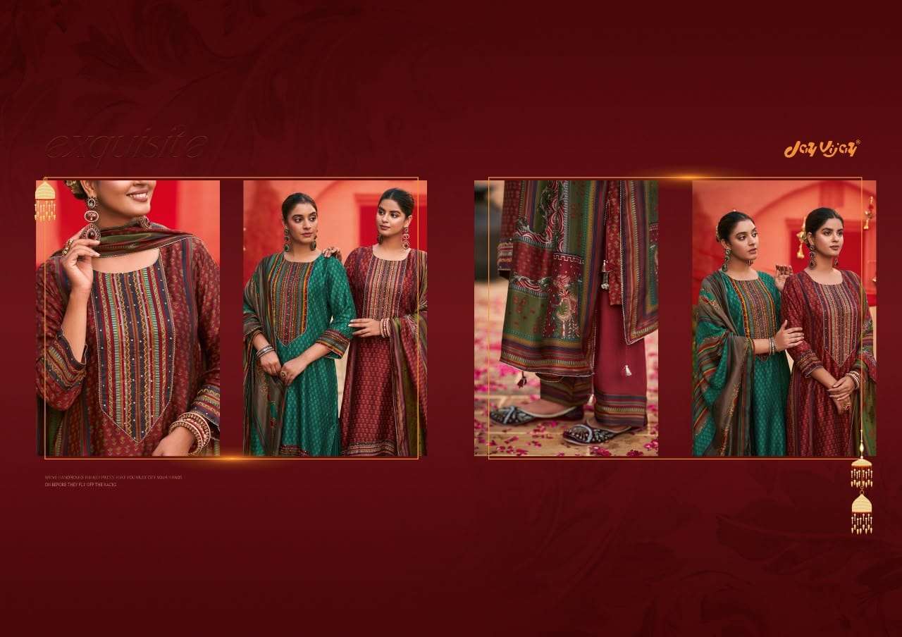 Jay Vijay Saheli Sang Premium Bemberg Chiniya Silk Dress Material