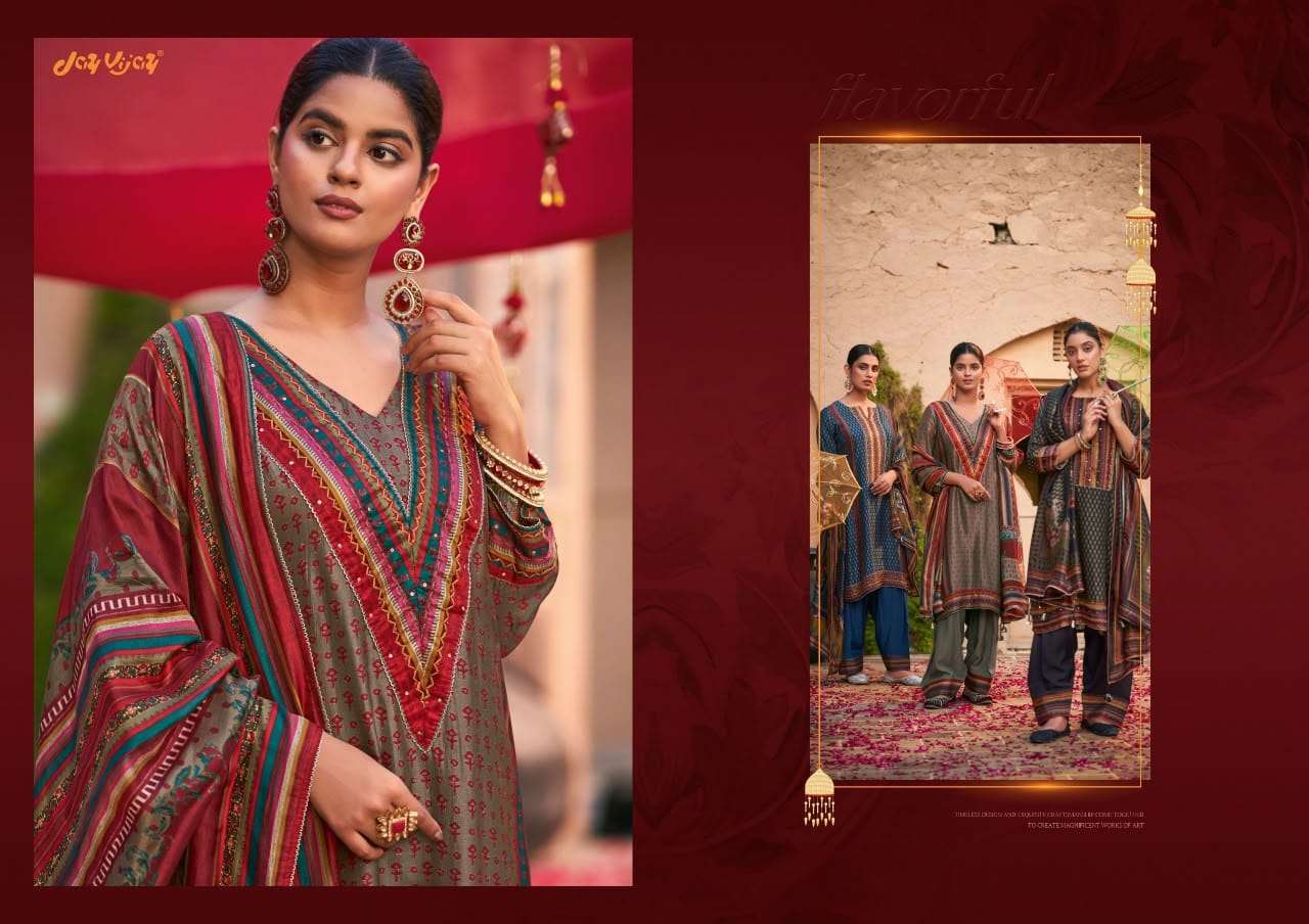 Jay Vijay Saheli Sang Premium Bemberg Chiniya Silk Dress Material
