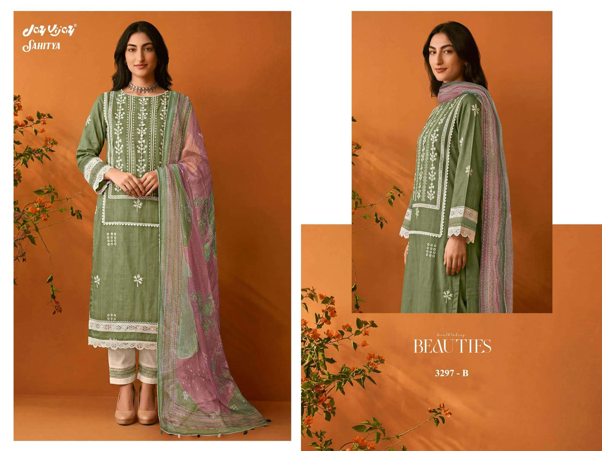 Jay Vijay Sahitya 3297 Dress Material - Amrah Wholesale