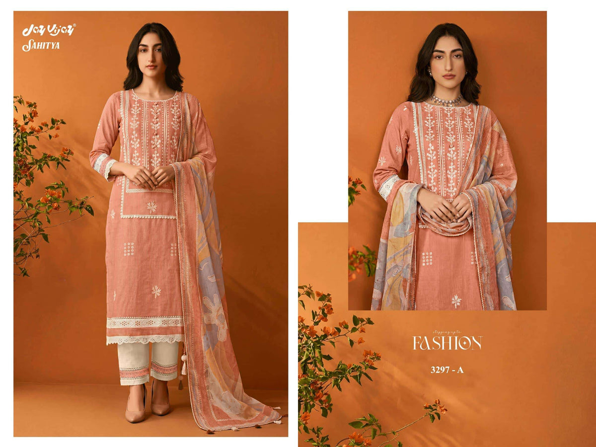 Jay Vijay Sahitya 3297 Dress Material - Amrah Wholesale