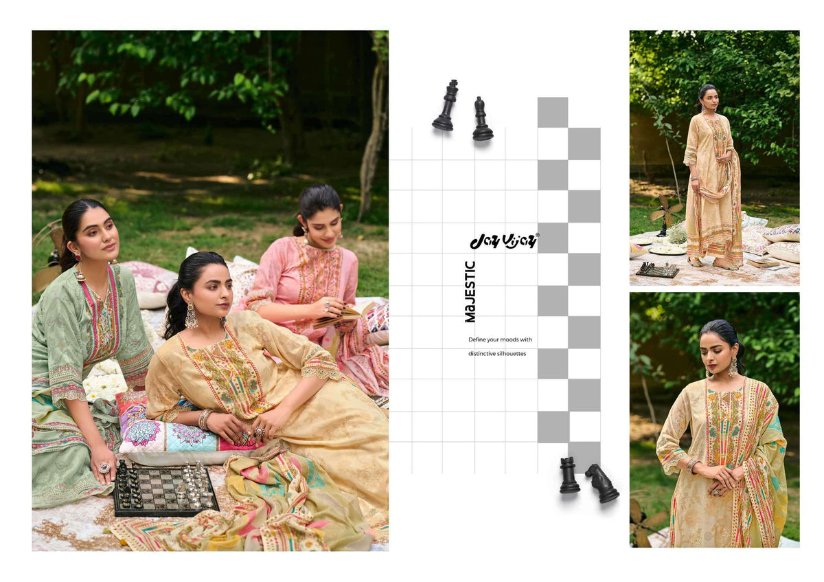 Jay Vijay Shahi Shatranj Premium Cotton Dress Material - Amrah Wholesale