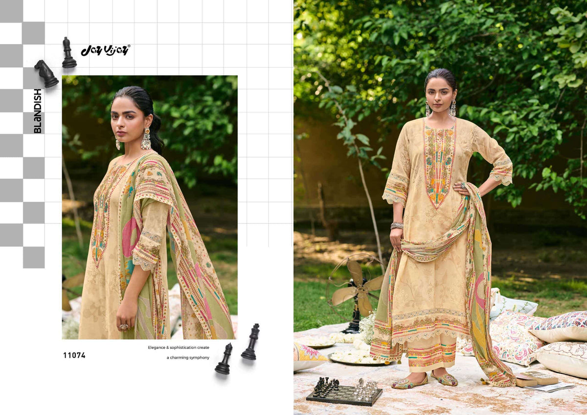 Jay Vijay Shahi Shatranj Premium Cotton Dress Material - Amrah Wholesale