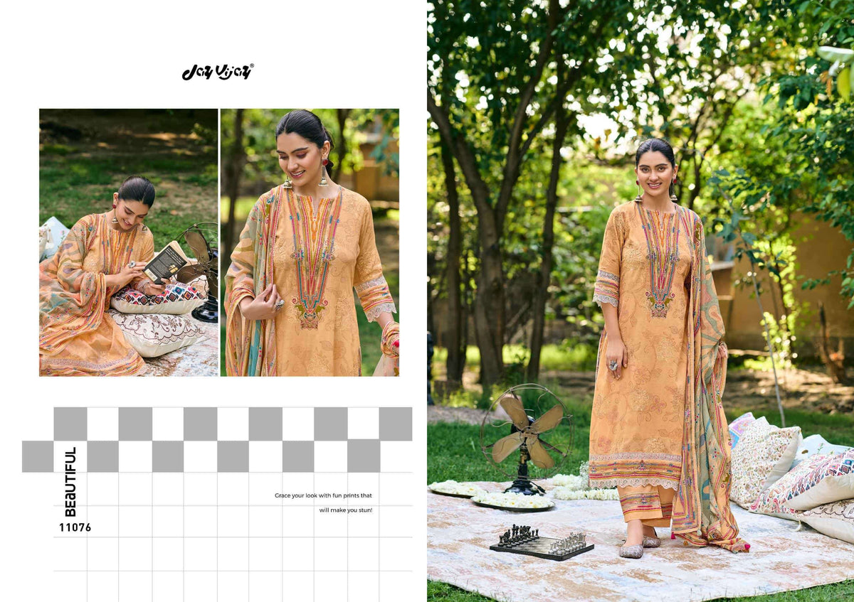 Jay Vijay Shahi Shatranj Premium Cotton Dress Material - Amrah Wholesale