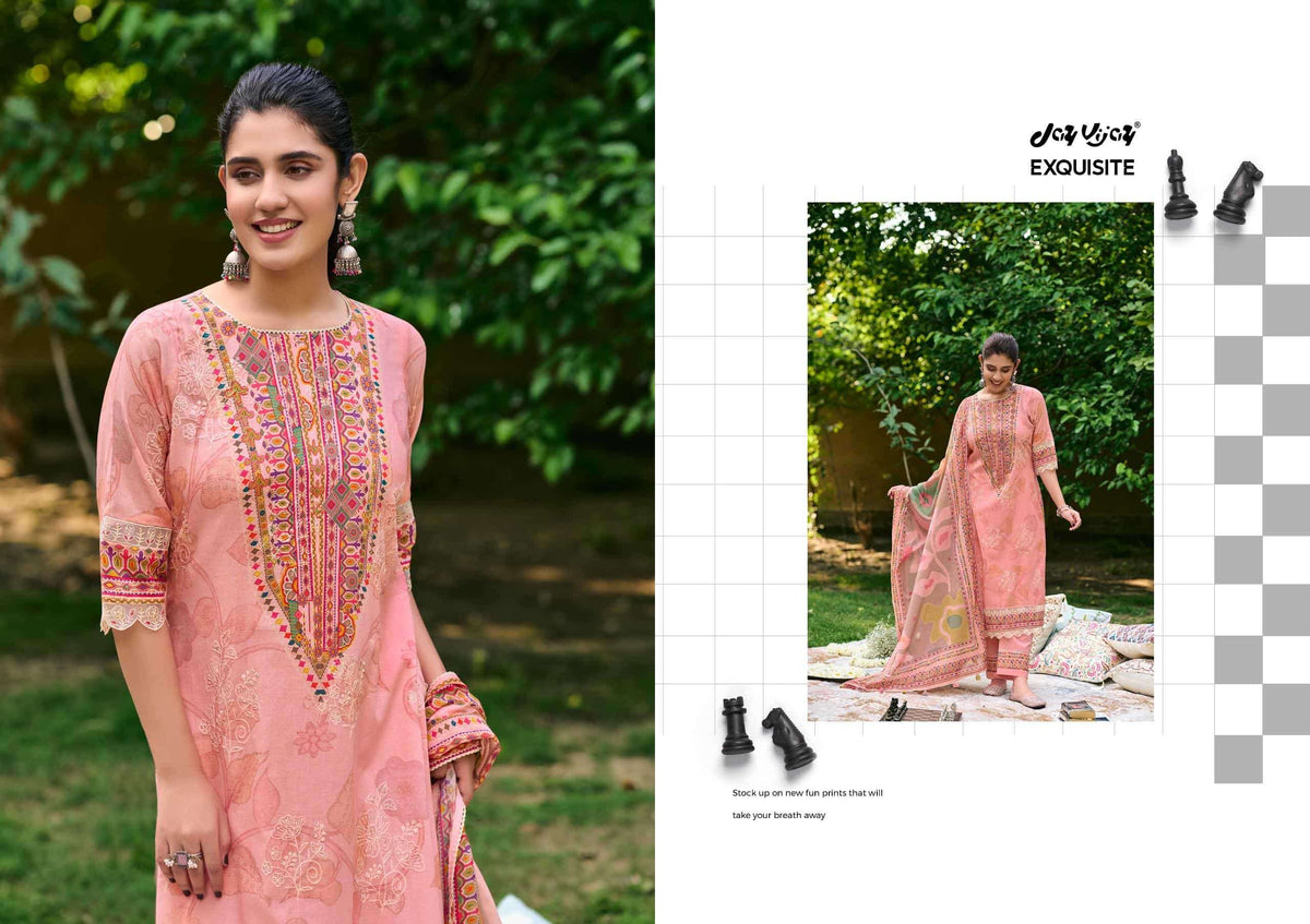 Jay Vijay Shahi Shatranj Premium Cotton Dress Material - Amrah Wholesale