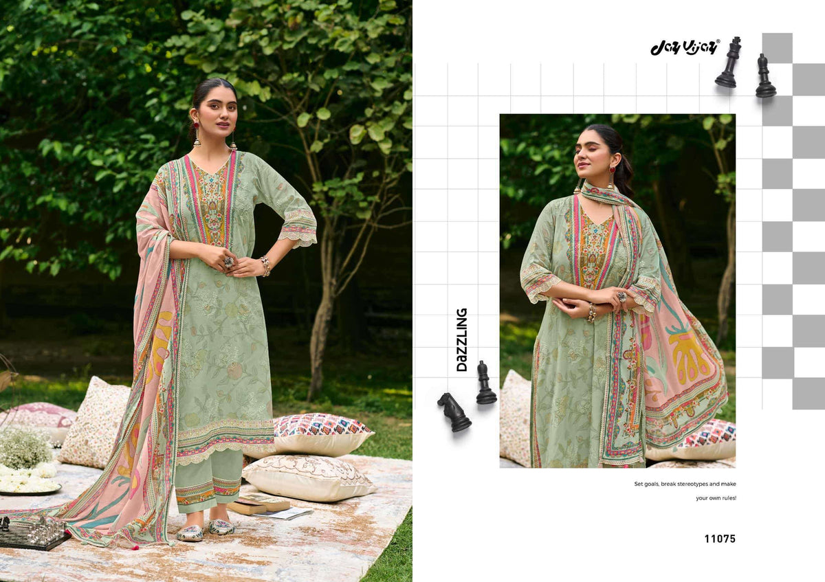 Jay Vijay Shahi Shatranj Premium Cotton Dress Material - Amrah Wholesale