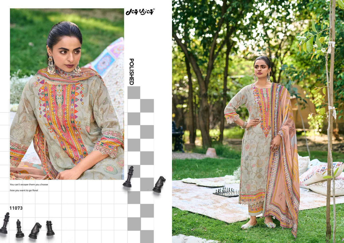 Jay Vijay Shahi Shatranj Premium Cotton Dress Material - Amrah Wholesale