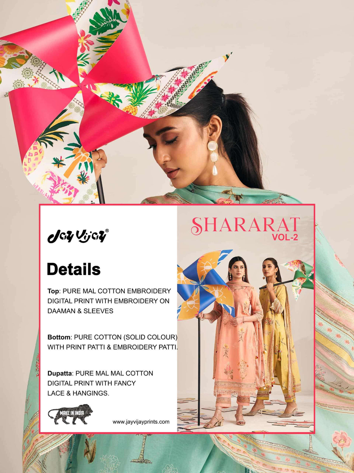Jay Vijay Shararat Vol 2 Dress Material Wholesale Catalogue