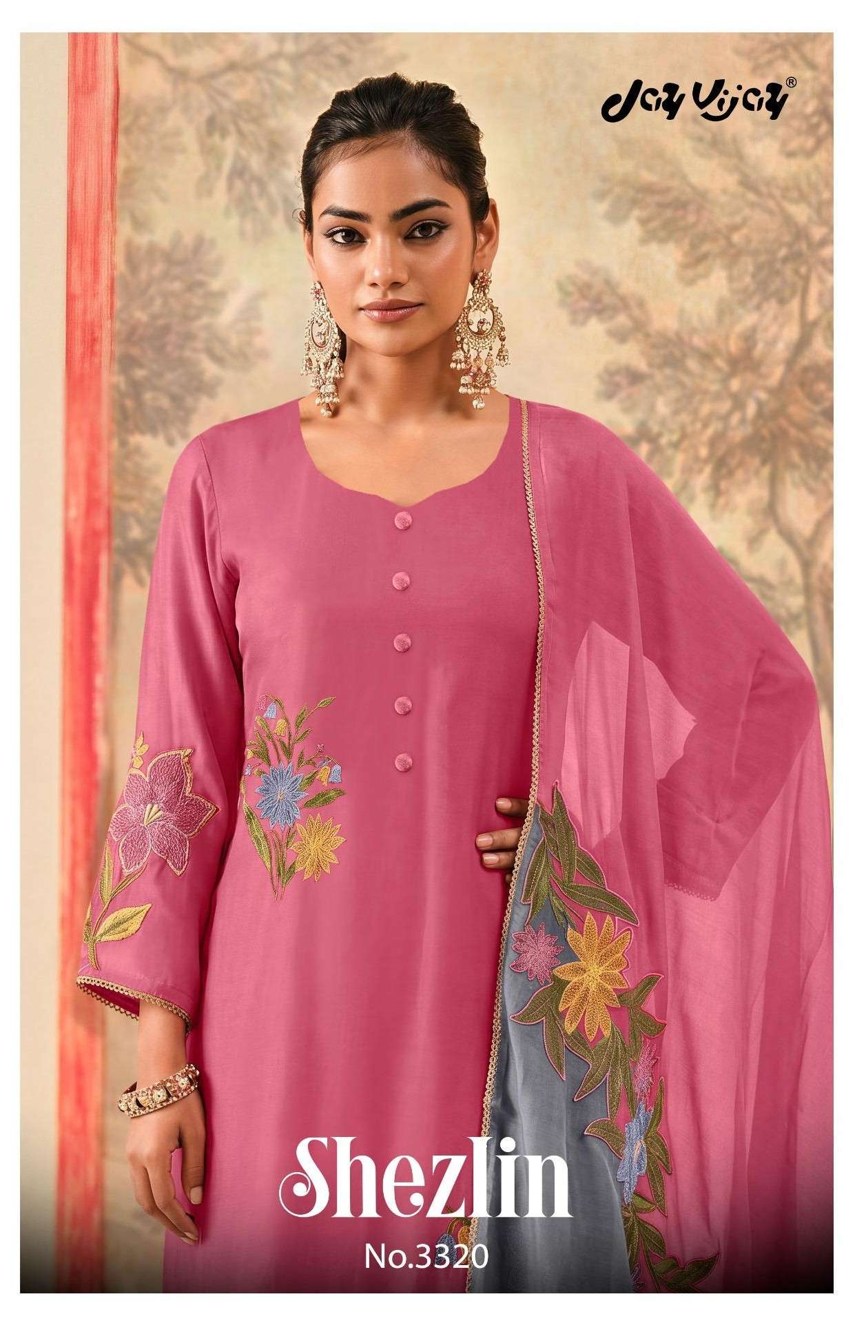 Jay Vijay Shezlin 3320 Premium Organza Dress Material