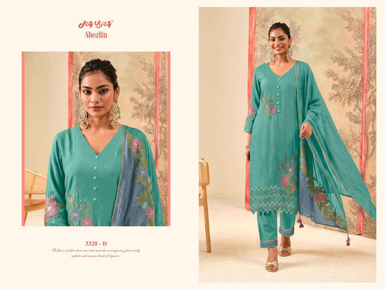 Jay Vijay Shezlin 3320 Premium Organza Dress Material