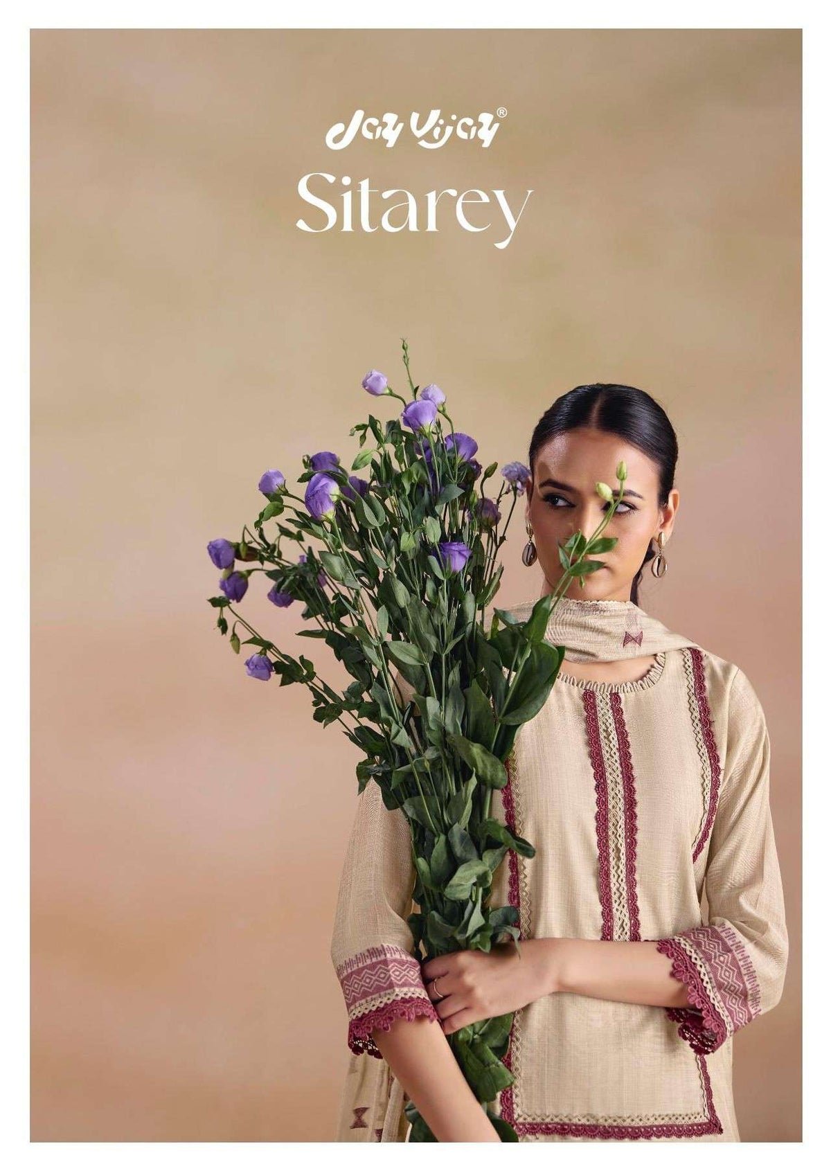 Jay Vijay Sitarey Pure South Cotton Jacquard Dress Material