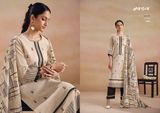 Jay Vijay Sitarey Pure South Cotton Jacquard Dress Material