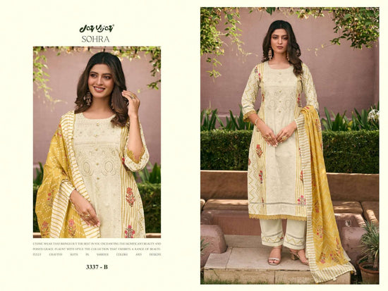 Jay Vijay Sohra 3337 Premium Cotton Embroidered Dress Material