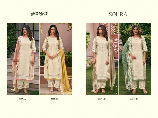 Jay Vijay Sohra 3337 Premium Cotton Embroidered Dress Material