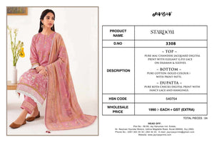 Jay Vijay Stardom 3308 Pure Chanderi Jacquard Designer Suit - Amrah Wholesale