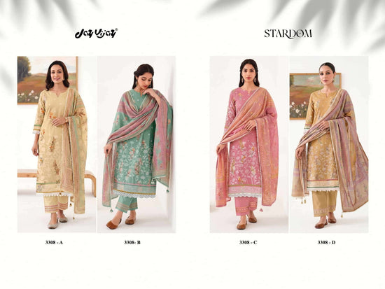 Jay Vijay Stardom 3308 Pure Chanderi Jacquard Designer Suit - Amrah Wholesale