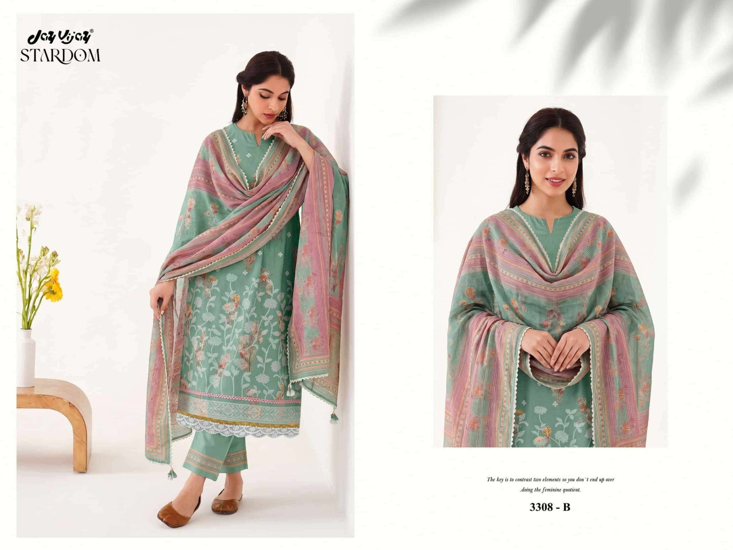 Jay Vijay Stardom 3308 Pure Chanderi Jacquard Designer Suit - Amrah Wholesale