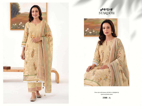 Jay Vijay Stardom 3308 Pure Chanderi Jacquard Designer Suit - Amrah Wholesale