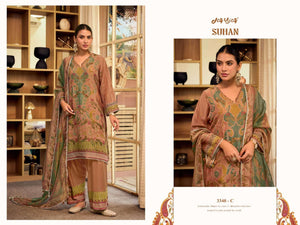 Jay Vijay Suhan 3340 Tissue Chanderi Dress Material - Amrah Wholesale