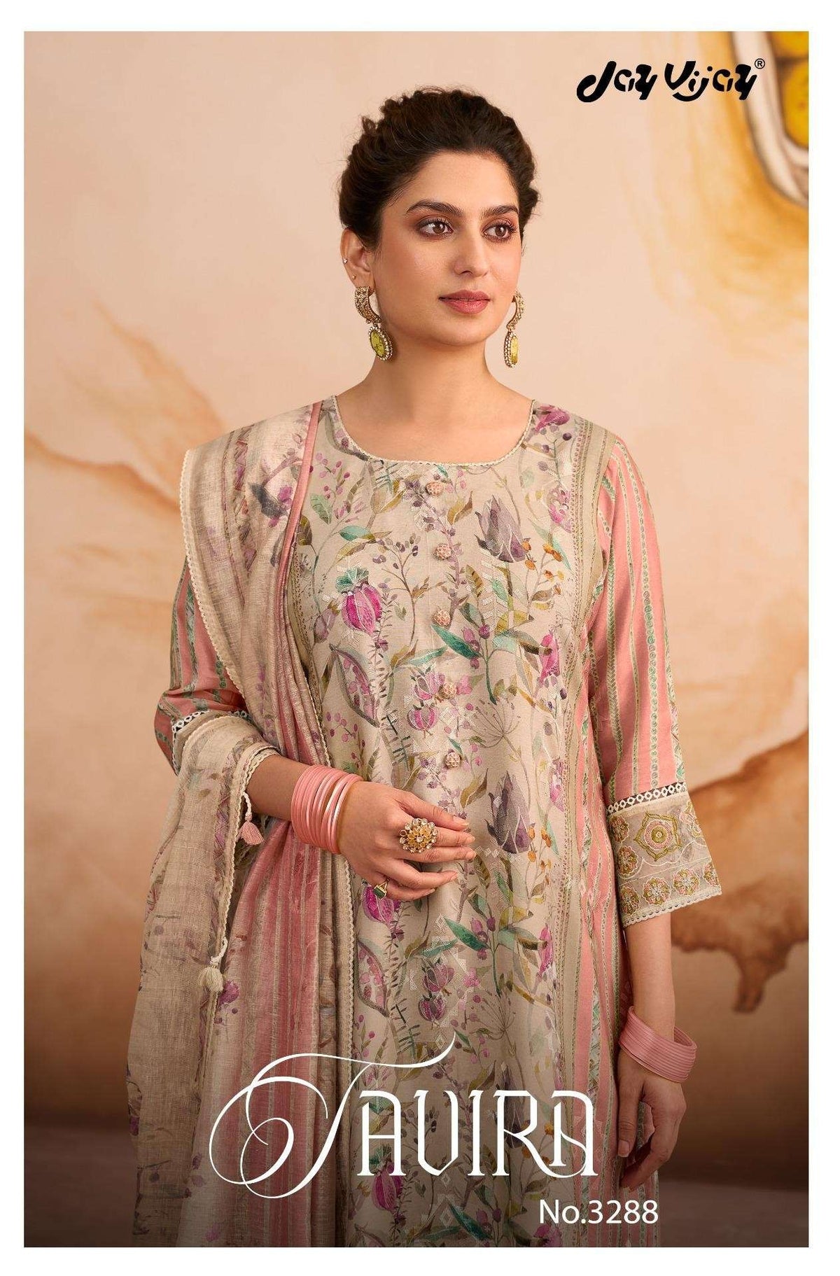 Jay Vijay Tavira 3288 Premium Muslin Dress Material - Amrah Wholesale