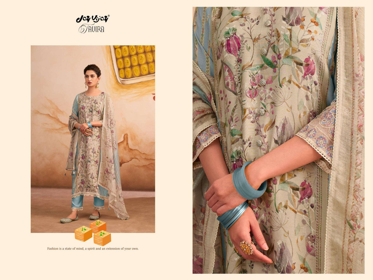 Jay Vijay Tavira 3288 Premium Muslin Dress Material - Amrah Wholesale